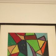 Média mixte suédoise/Pastel à l'huile sur panneau – “Ritad 66” par Ann Wazzgren