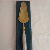 Brass and silver pie server