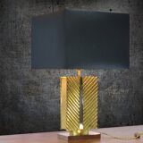 Lampe de table en laiton massif 1970
