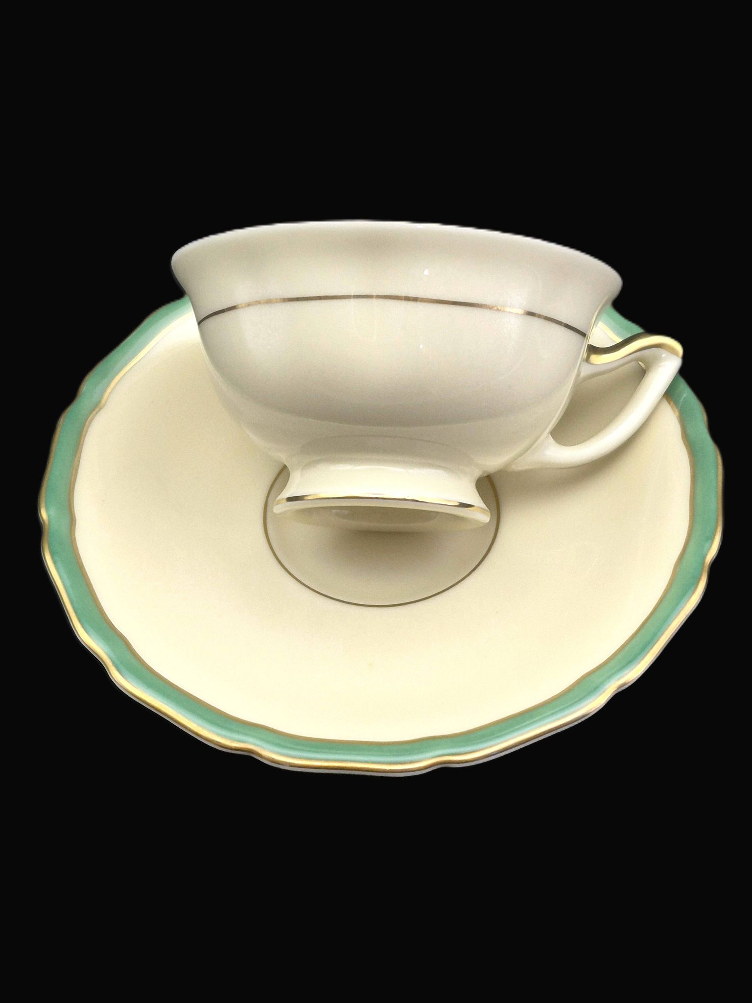 Set of three antique Thomas Bavaria cups – Ivory porcelain