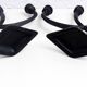 Pair of Scandinavian cast iron candlesticks 1970