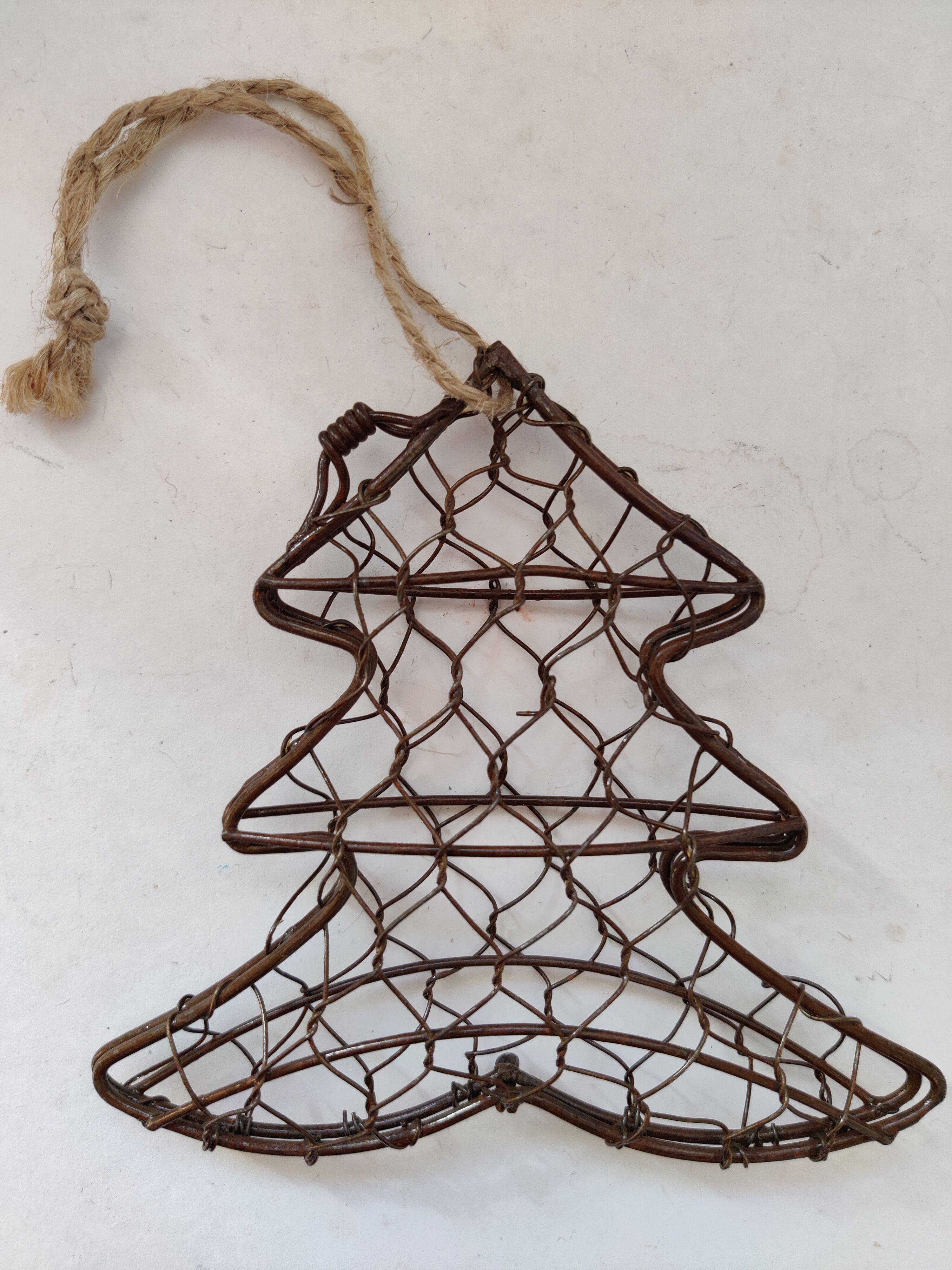 Vintage Christmas tree mesh hanging box