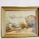 Huile sur toile signée K. Mattern 1954 paysage lac - 512024