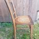 Old wooden bistro chair seat vintage relief drawing