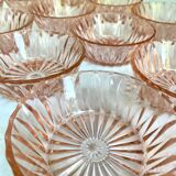 Vintage pink glass ramekins