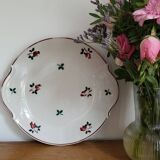 Flower pattern porcelain presentation dish