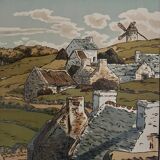 Lithograph by Henri Rivière, Aspects of Nature - The Valley