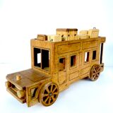 Handmade wooden bus