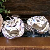 Small silver-plated apple bowls / Trinket dish