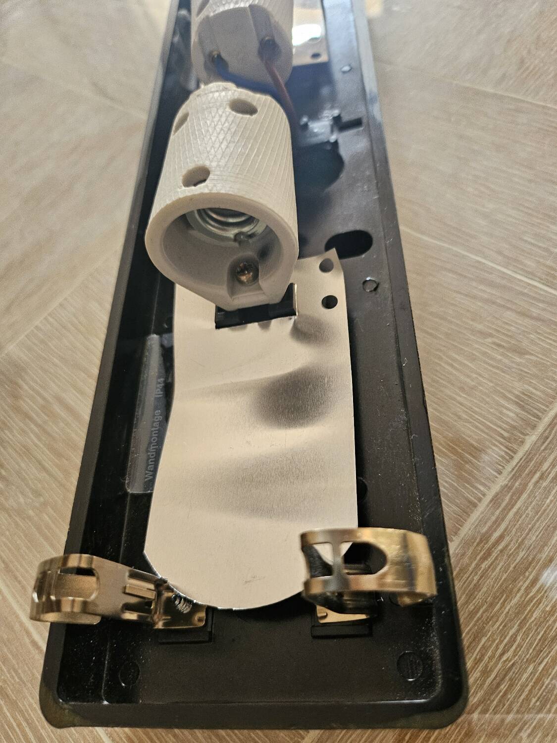 Hammered glass wall light