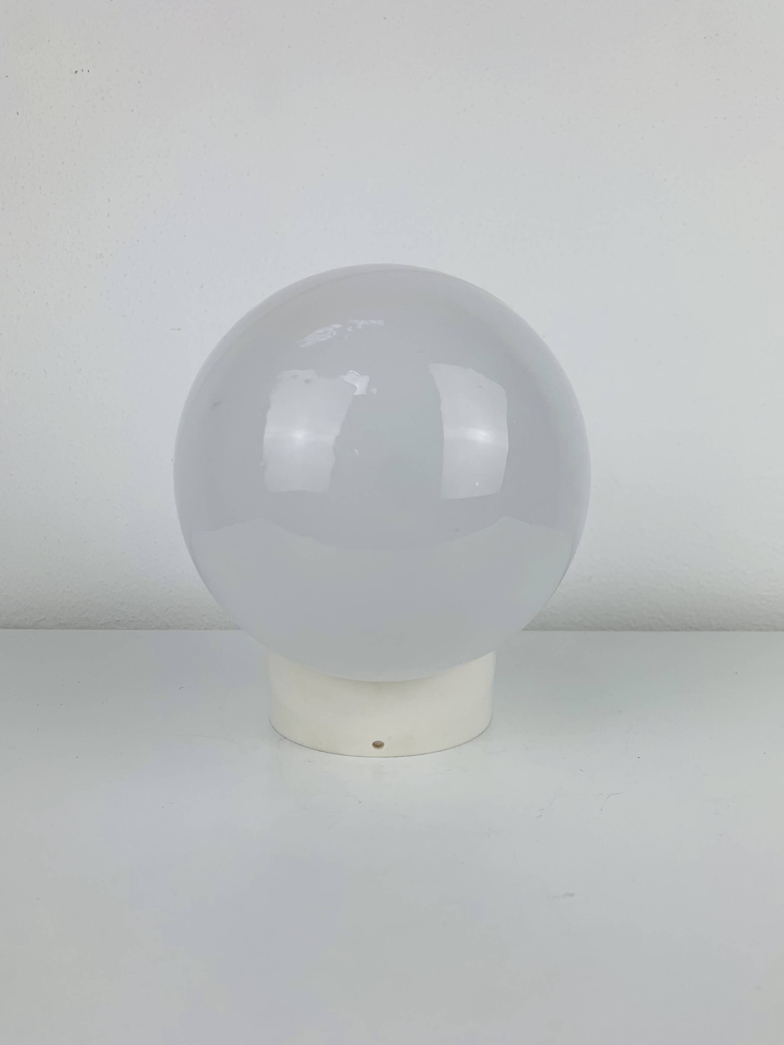 Erco vintage opaline ball wall lamp