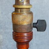 Art-deco lamp foot in solid wood turned 40s