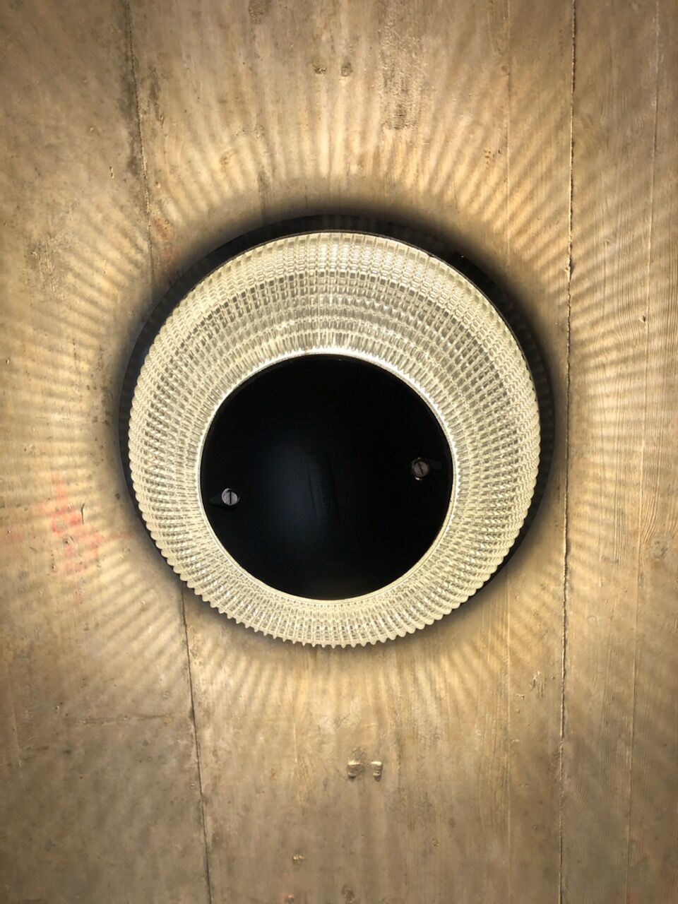 Black Holophane wall light