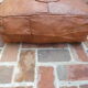 Pouf marocain vintage cuir