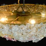 Amazing set of 2 Murano glass ceiling flower by Seguso for Venini