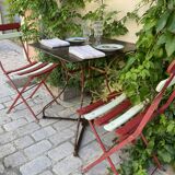 Wrought iron pedestal table