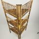Vintage bamboo etagere corner cabinet