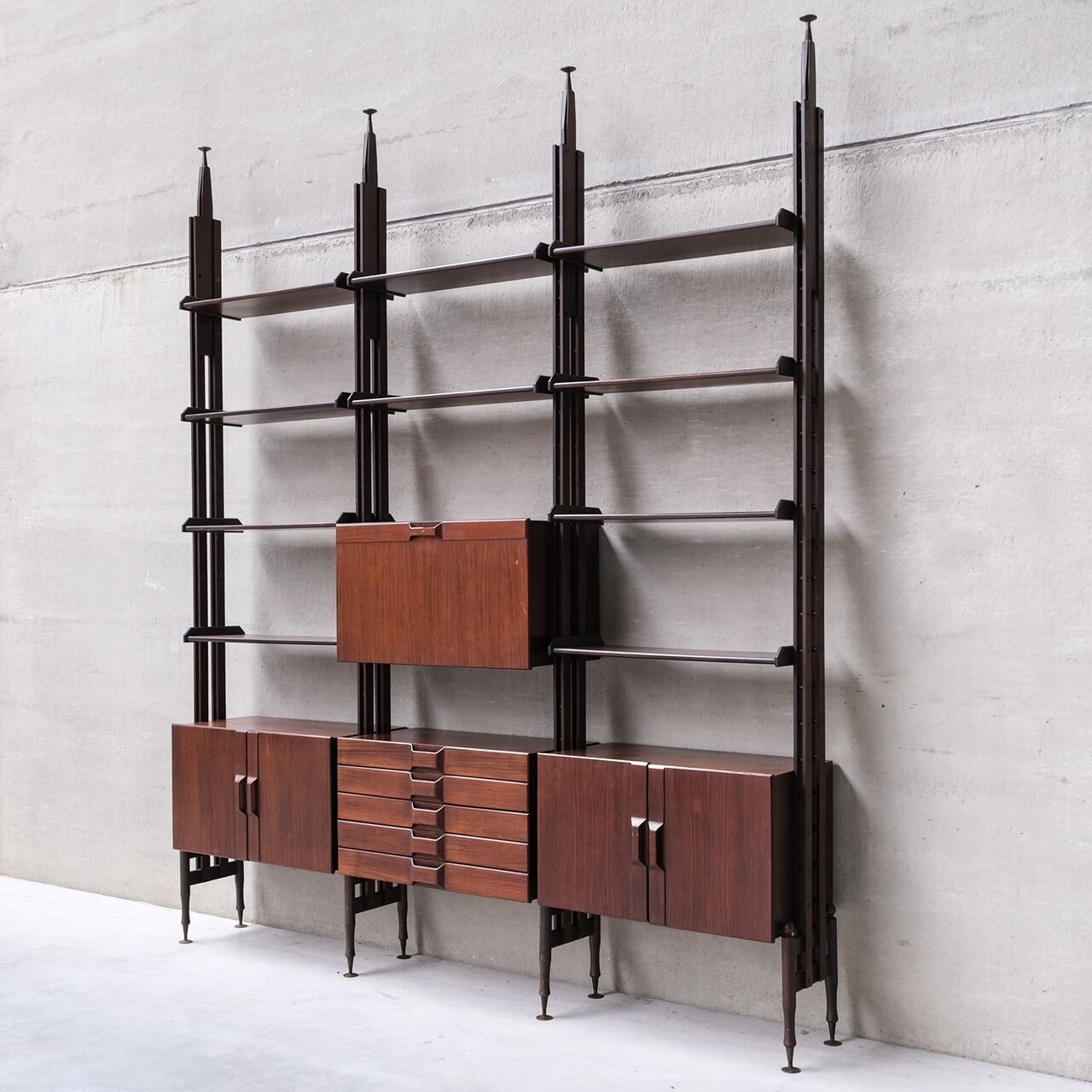 Italian Mid-Century Large Shelving Display