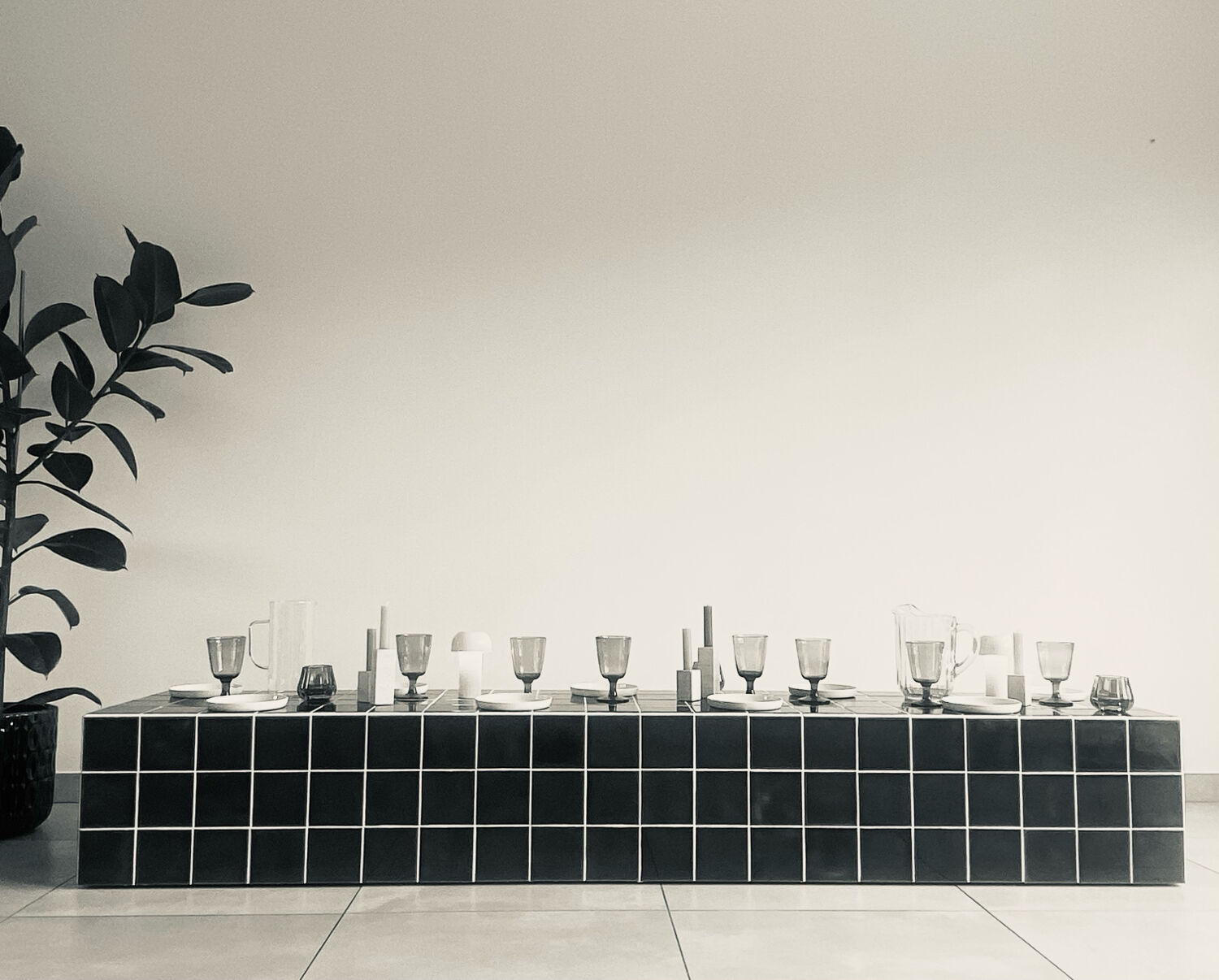 Vintage tiled enfilade