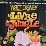Original poster from 1967 the jungle book very rare format 160x240 cm