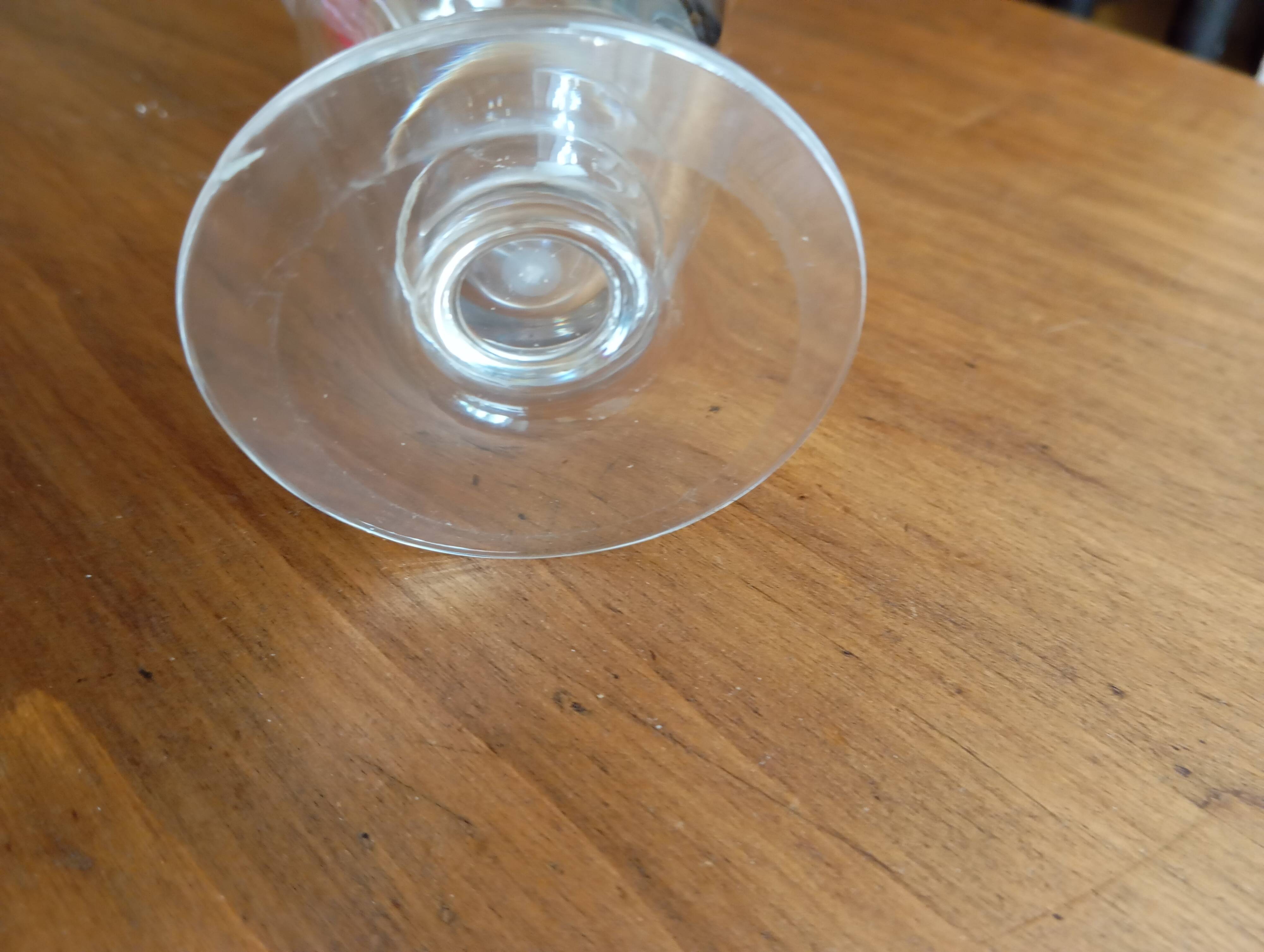 Engraved glass carafe