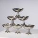Set of 6 Alfra Alessi ice cream cups in 10/18 stainless steel