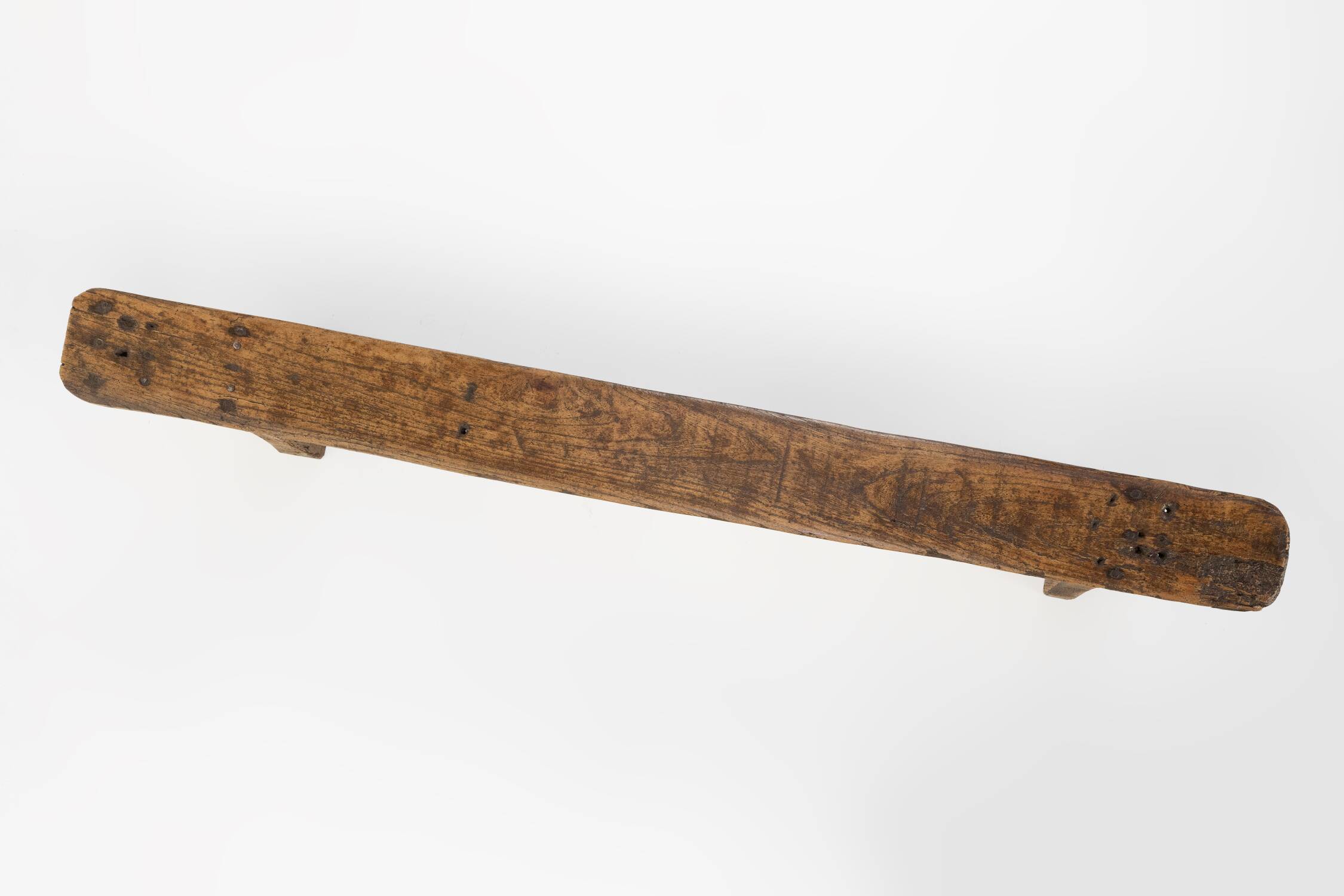Decorative wooden low bench, France ca. 1850