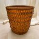 Cache pot en osier vintage