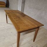 Table de Ferme rustique en merisier massif 19éme - 1m91.5
