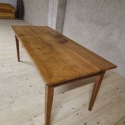 Table de Ferme rustique en merisier massif 19éme - 1m91.5