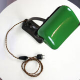 Green and black banker's lamp, Art Nouveau, 1920s