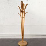 Rattan coat rack