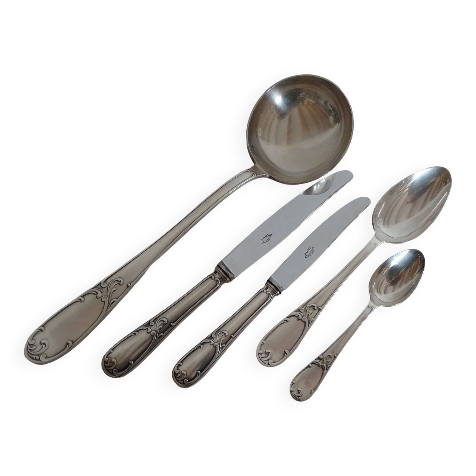 12 Fourchettes Table Frionnet François - Louis XV, Métal Argenté, XXe (occasion)