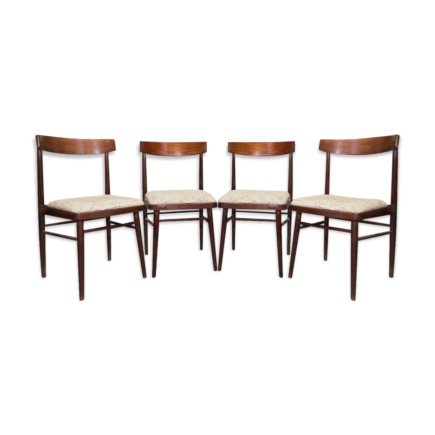 Set of four chairs wooden Jitona 1970