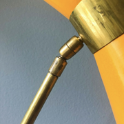 Mid-century italian yellow diabolo floor lamp