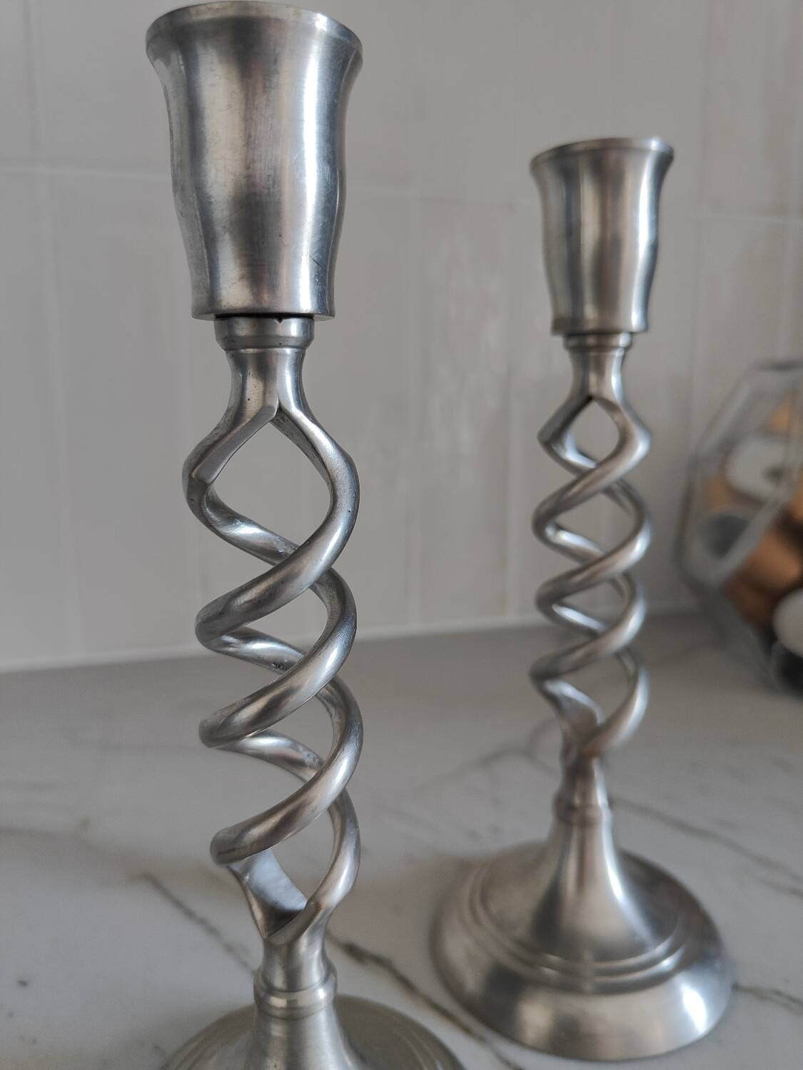 Two candle holders
