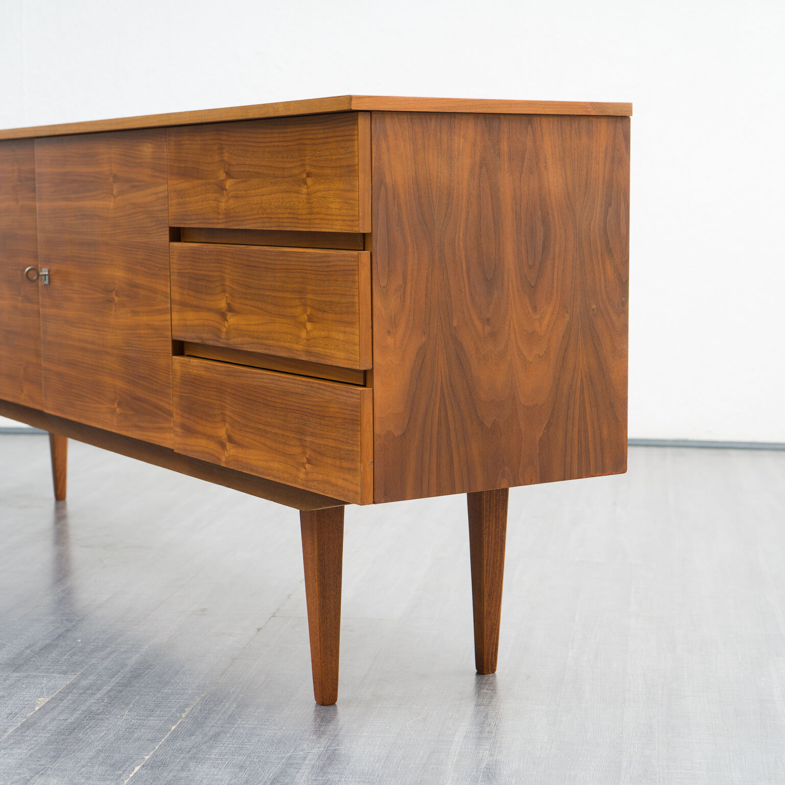 60s walnut sideboard, restored, 200cm