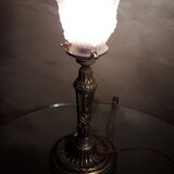 art nouveau lamp 1900 has 30 tulip very pretty napoleon style, 32x12