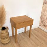 Vintage solid oak bedside table