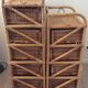Rattan and wicker rag duo from the 70s