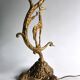 Naturalist Art Nouveau lamp from the early 20th century.