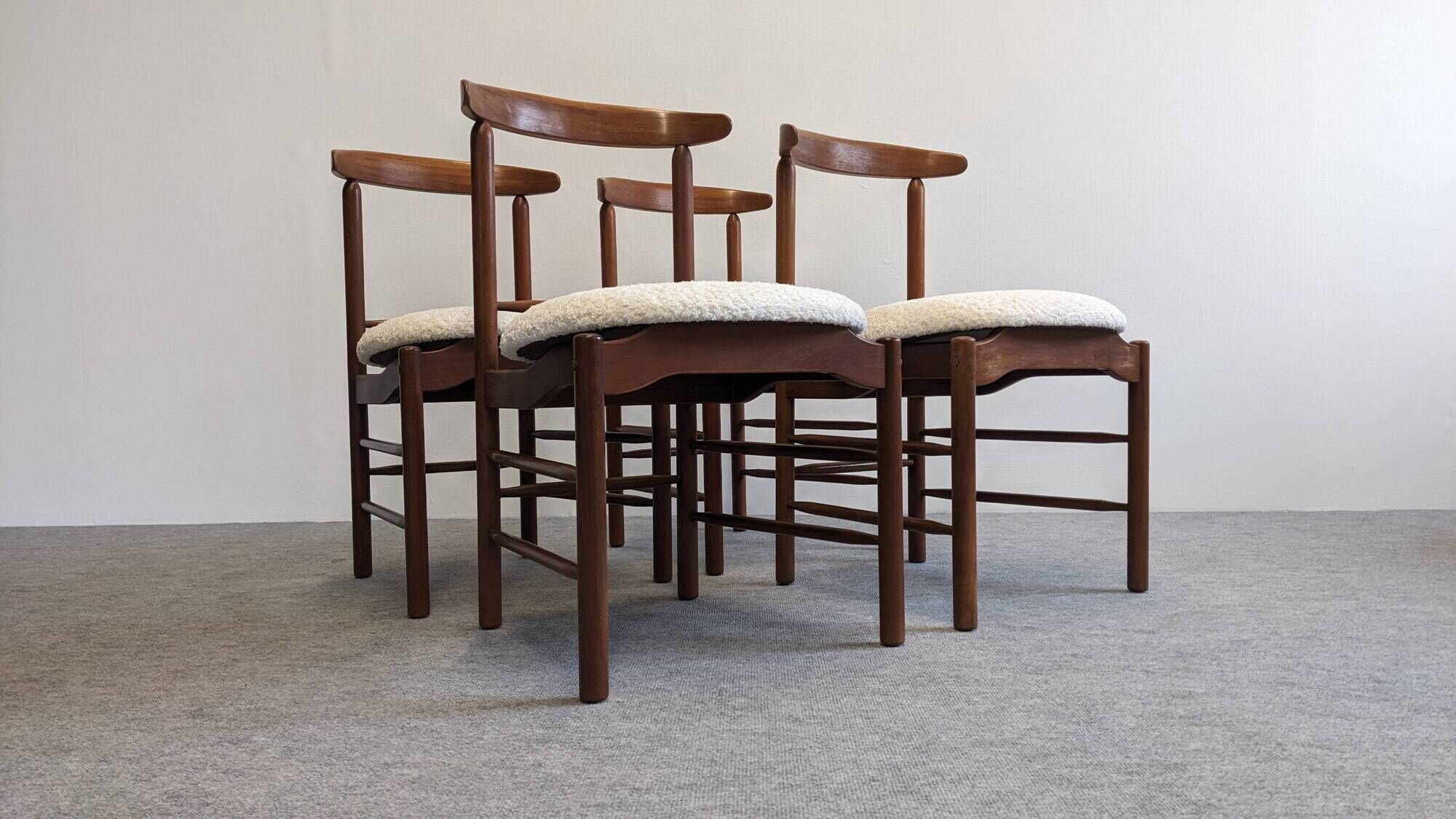 Set of 4 modernist chairs by Greta Magnusson Grossman, USA circa 1950