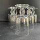 6 Large twisted plain crystal glasses – Typical of the 1960s-1970's