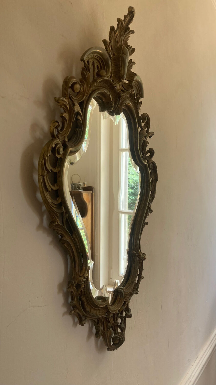 Gilded bronze mirror