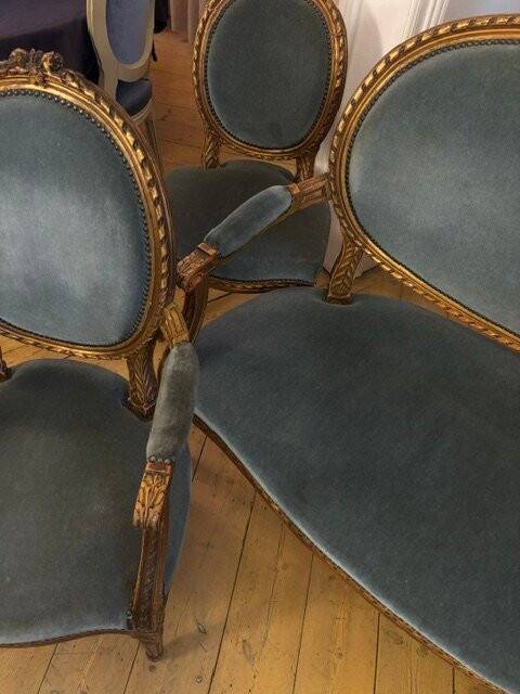 Salon of 5 pieces in Louis XVI style