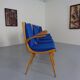 Mid-Century German Boomerang Armchairs in Cherrywood, Set of 6