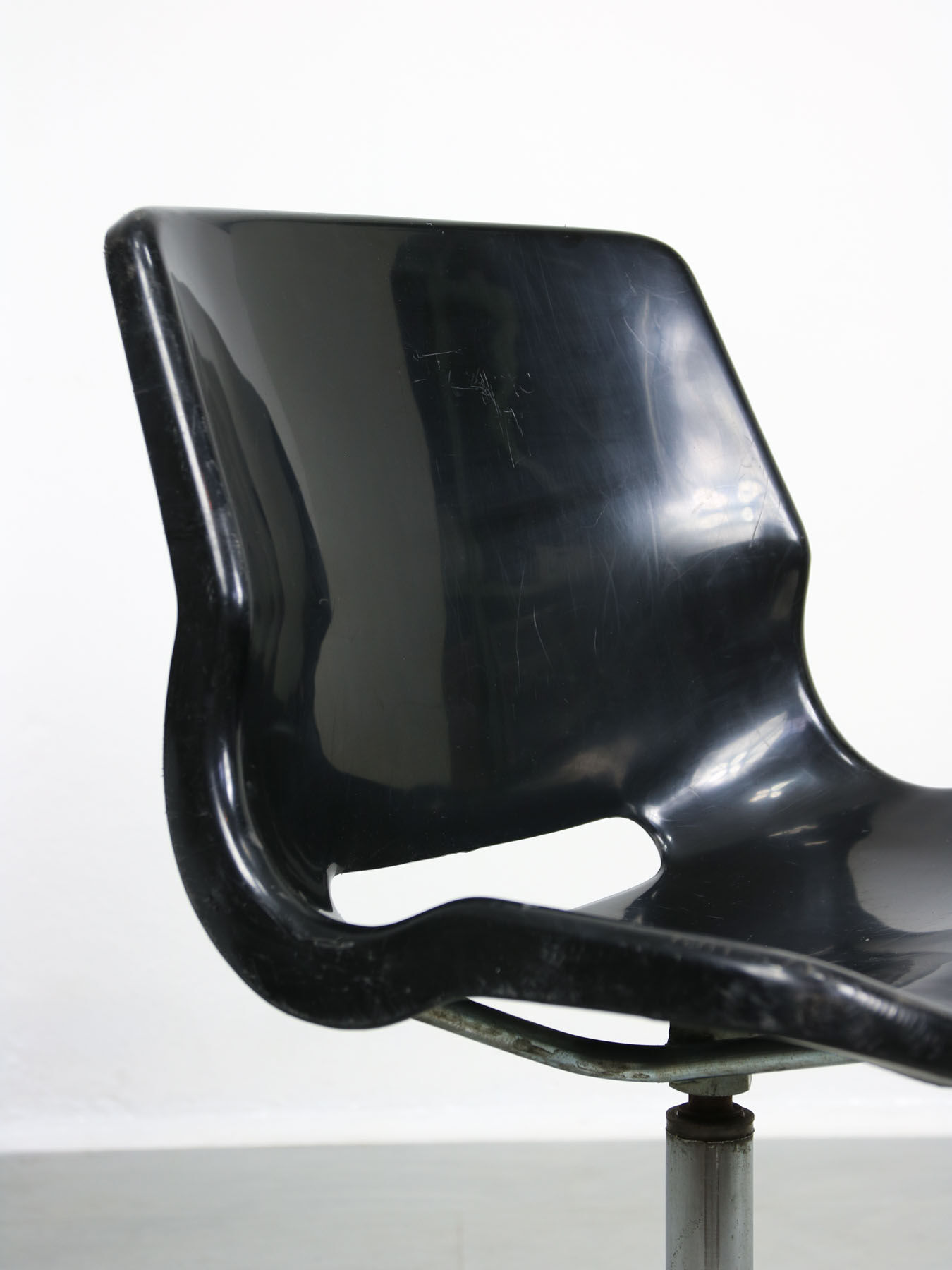 Black Overman Office Swivel Chair by Svante Schoblom from Sweden, 1970s