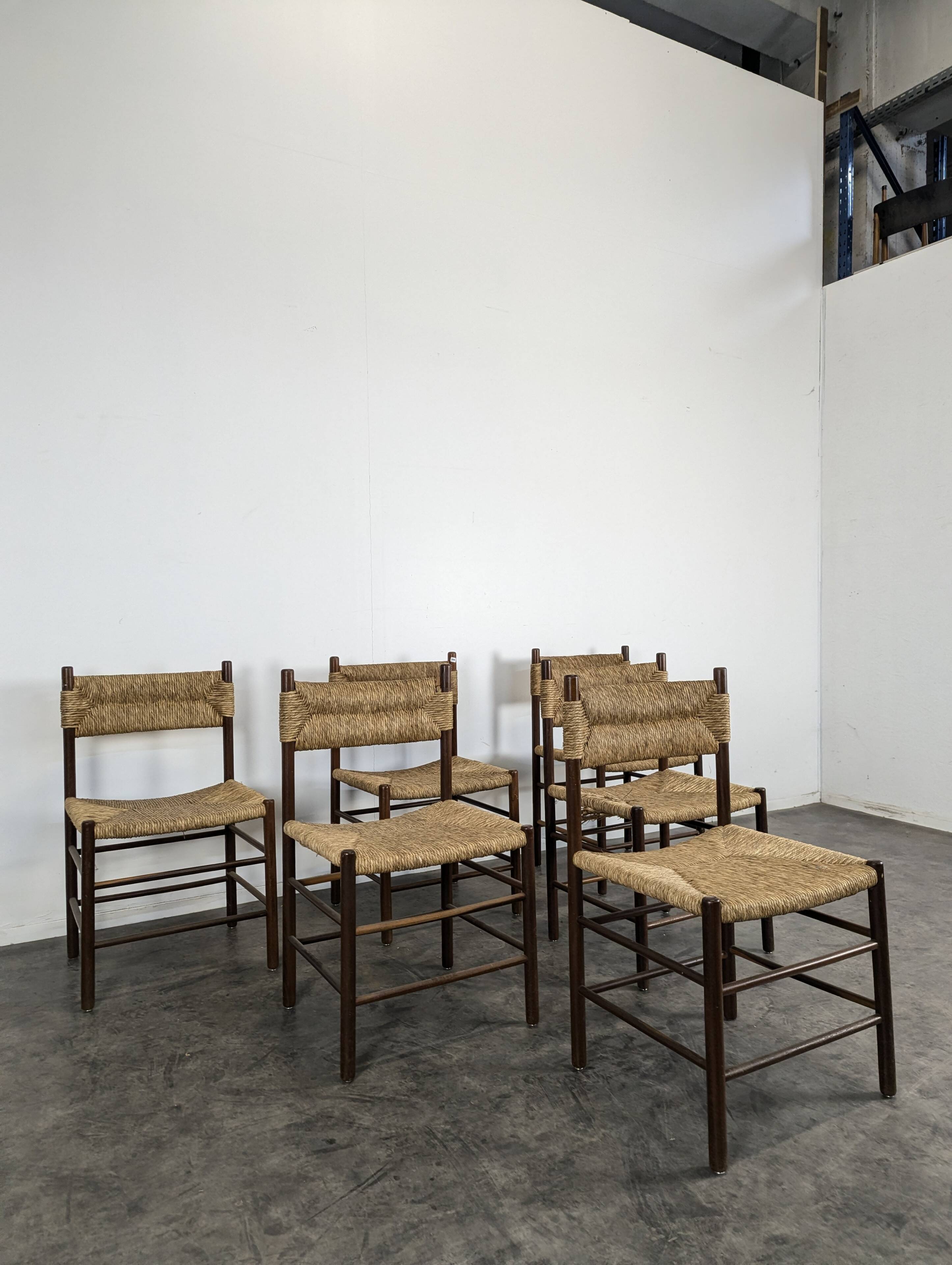 Set of 6 Dordogne chairs by Robert Sentou