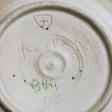 Accolay – glazed earthenware plate with abstract Cépamine decoration – 1970s