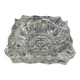 Classic square clear glass ashtray.